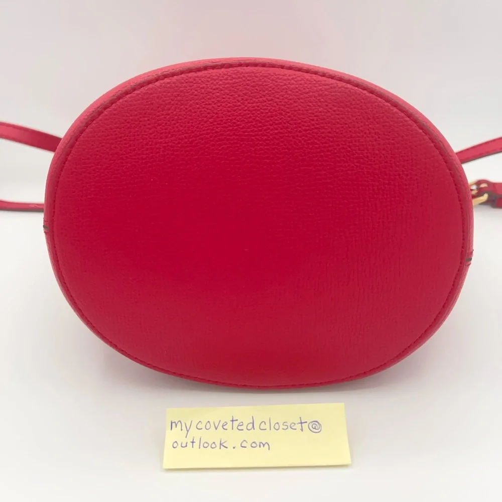 Burberry Lorne Red Leather Bucket Bag like new condition! W/Entrupy COA - Picture 6 of 16